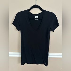 Black V Neck T Shirt